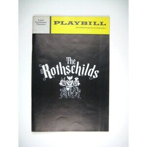 Playbill The Rothschilds Lunt Fontanne Theatre 1970 Paul Hecht Keene Curtis